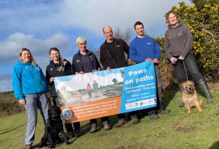 Photo of wardens, site managers and Devon Loves Dogs