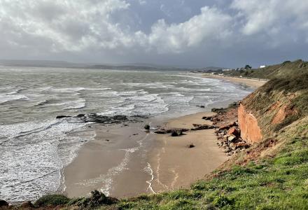 A view towards Exmouth beach from Orcombe Point